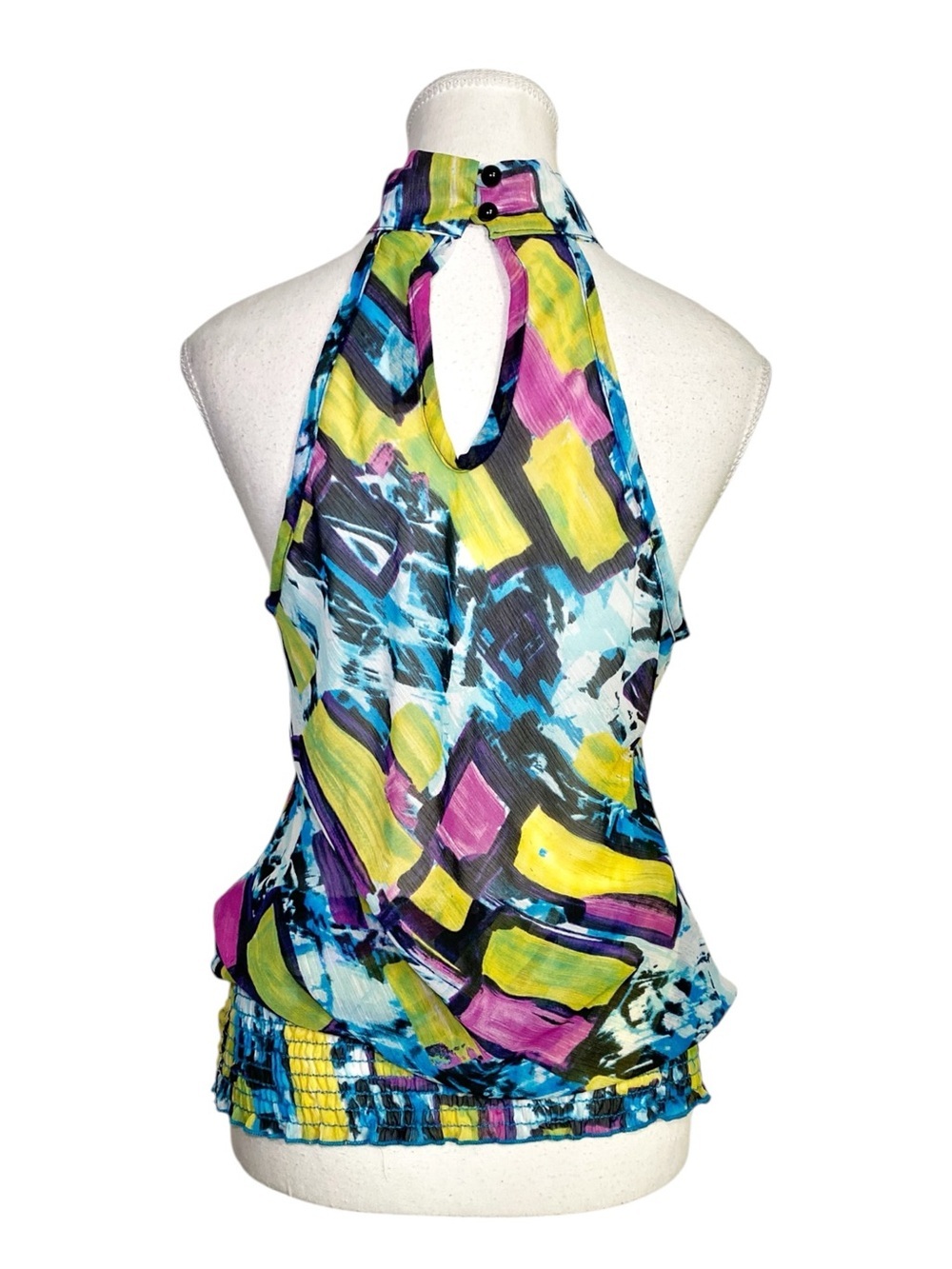 Banana Monkey Y2K Abstract Ruffle
Halter Top - Picture 2 of 15